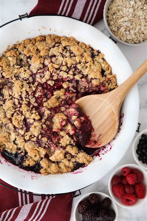 Berry Crisp Recipe (aka Berry Crumble) | Dessert Now Dinner Later