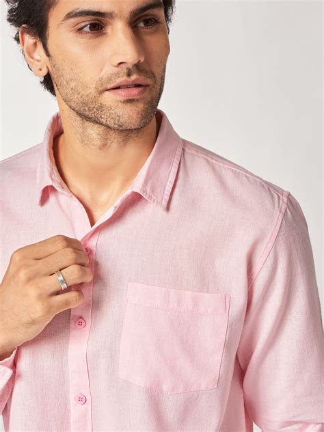 Buy Solids: Light Pink Shirts Online