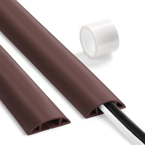 Amazon.com: Floor Cable Cover 3ft Brown, LZEOY Cord Covers for Wires on ...