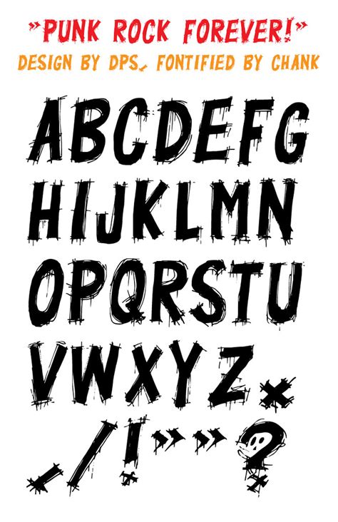 "Punk Rock Forever" handmade font | Hand-drawn font. Design … | Flickr