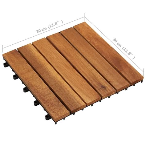 Acacia Wood Decking Tiles 4 Slats Manufacturer - Woodspace