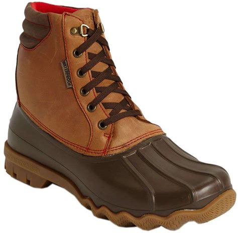 Men's Avenue Duck Boot in Dark Tan and Brown by Sperry | Boots, Duck ...