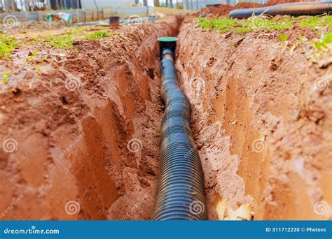Laying Underground Drainage Pipe Systems for Rainwater a Stormwater ...