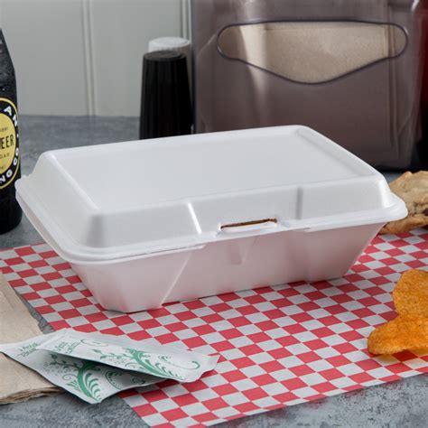 Dart 205HT1 9" x 6" x 3" White Foam Take Out Container with Perforated ...