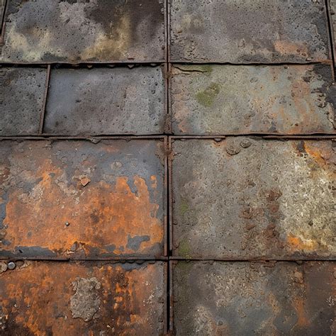 Premium Photo | Texture of Worn and Rusted Industrial Metal Flooring