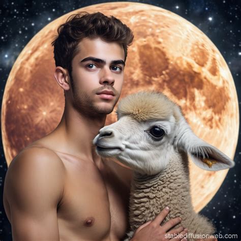 Man with moon-like face | Stable Diffusion Online