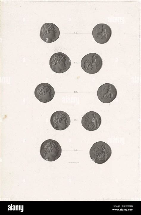 Roman coins. The front and rear of five Roman coins Stock Photo - Alamy