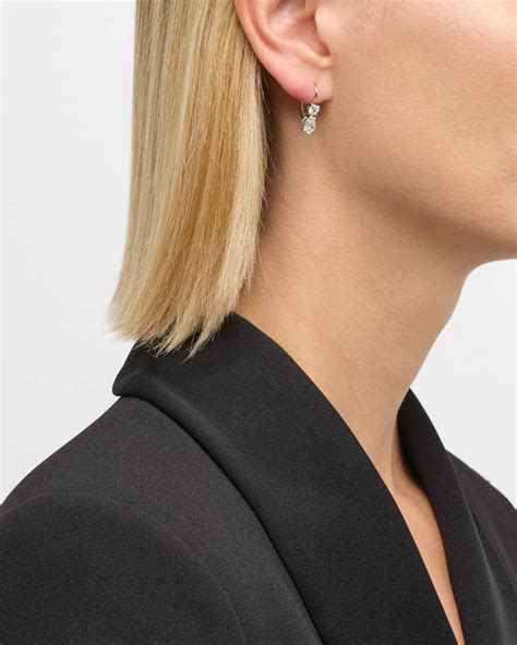 Neiman Marcus Diamonds Platinum Mix-Cut Diamond Earrings, 2.30tcw, 0.7"L | Neiman Marcus