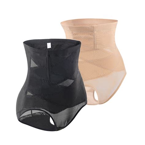 SIMIYA High-Waisted Shapewear, Tummy Control & Booty Enhancing Panty Waist Trainer, Black+Nude ...