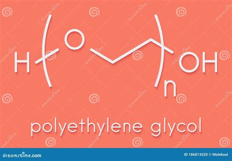 Polyethylene Glycol 10.000 (PEG 10.000) Molecule, Chemical Structure ...