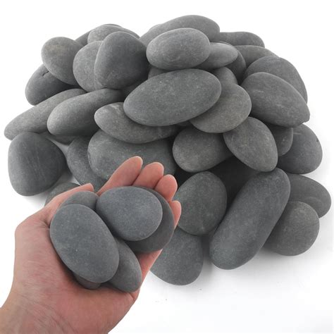 5 lbs Natural Mexican Beach Pebbles, 1-2 Inch Large River Rocks for ...