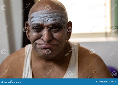 A South Indian Aged Fat Man with Funny Face Stock Photo - Image of ...