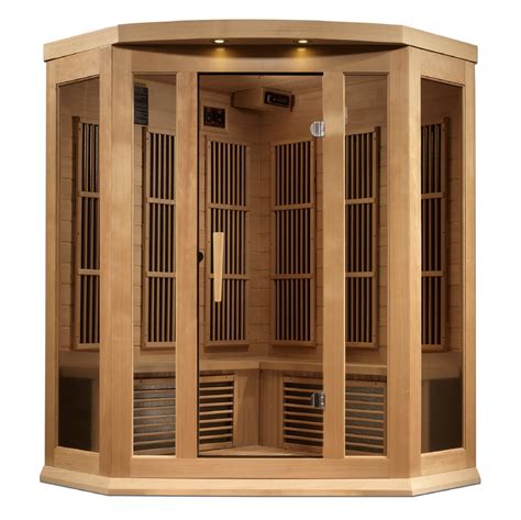 Maxxus 3-Person Near-Zero EMF FAR Infrared Corner Sauna MX-K356-01-ZF – Select Saunas