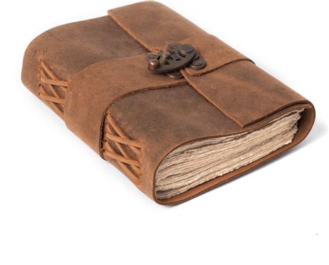 Amazon.com : Vintage Leather Journal Lined Pages, Writing Journal ...