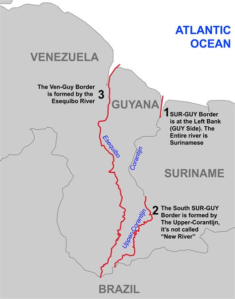 Map of Guyana Explained