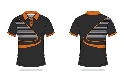 Tshirt polo design, orange template 19492817 Vector Art at Vecteezy
