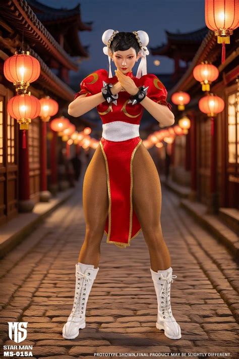 Star Man 1:6 Female fighter Chun-Li Red Cheongsam Figure [MS-015A ...