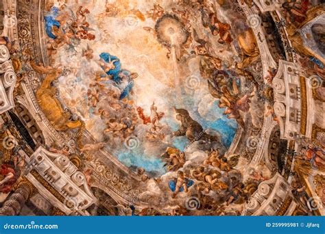 Interior View of the Church of Saint Anthony of the Germans in Madrid ...