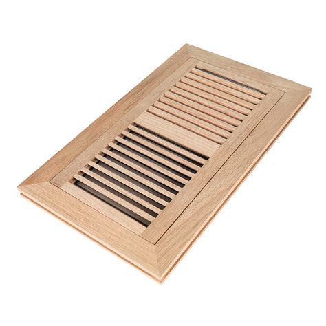 Hardwood White Oak Floor Register, Flush Mount with Frame, 6x12 Inch ...