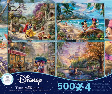 Ceaco - 4 In 1 Multipack - Thomas Kinkade - The Disney Collection - 4 ...