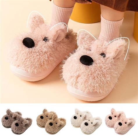 FUZHIQ Girl Slippers Fuzzy Memory Foam House Slippers for Toddler Girls ...