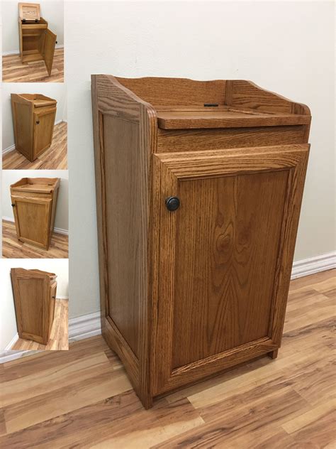 Wood Wastebasket, Kitchen Organizer Storage, Trash Can, Storage Cabinet ...