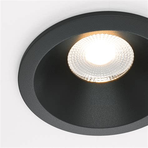 Maytoni Zoom LED recessed light 930 IP65 round triac, black | Lights.co.uk