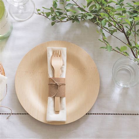 Disposable Bamboo Plates - 9", Eco-Friendly
