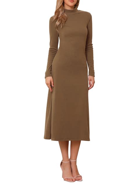 INSPIRE CHIC Women's Dress Sweater Turtleneck Long Sleeve Stretch Flowy ...