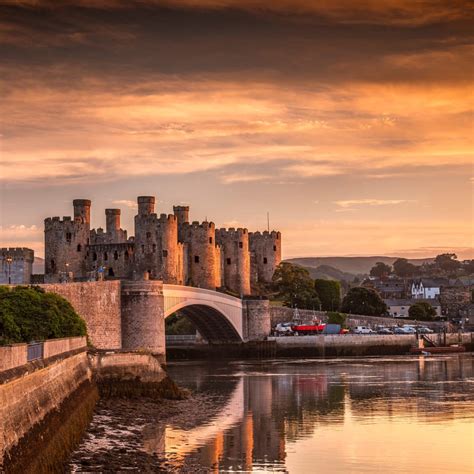 Conwy Castle Sunset Sky Wall art | Elephant Stock