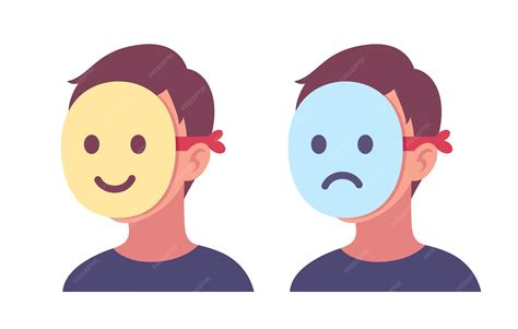 Premium Vector | Happy and sad face mask