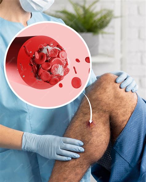 Enfermedad de los coágulos de sangre en las piernas. | Foto Premium