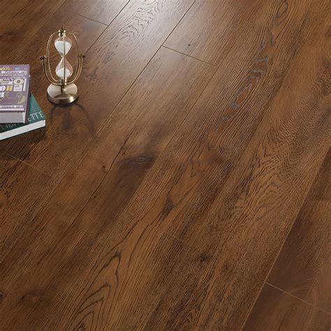 Brown Wood Laminate Flooring Scratch Resistance Matte Laminate Plank ...