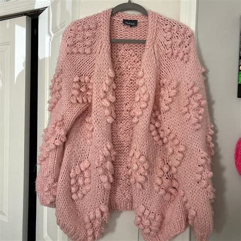 cute cottagecore baby pink cardigan from ModCloth