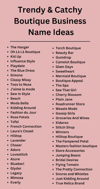 280+ Trendy & Catchy Boutique Business Name Ideas