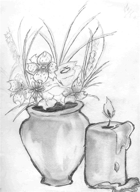Vase Pencil Drawing at PaintingValley.com | Explore collection of Vase ...
