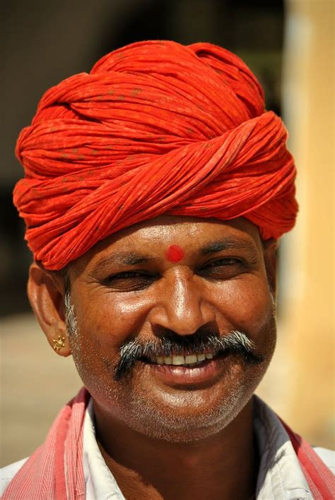Red turban and red tilak. | Indian face, Tash, Turban