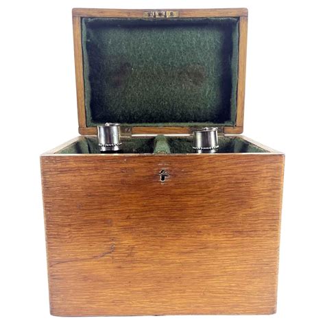 19th Century English Liquor Bottle Case with Chubb Lock and Handle For ...