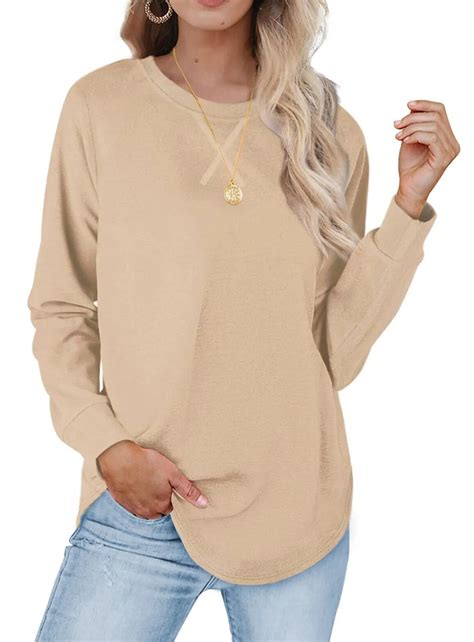 Fantaslook Plus Size Sweatshirts for Women Crewneck Casual Tunic Tops ...