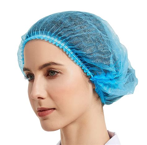 ProtectX Disposable Bouffant (Hair Net) Caps Hair Head Cover Nets 21 ...