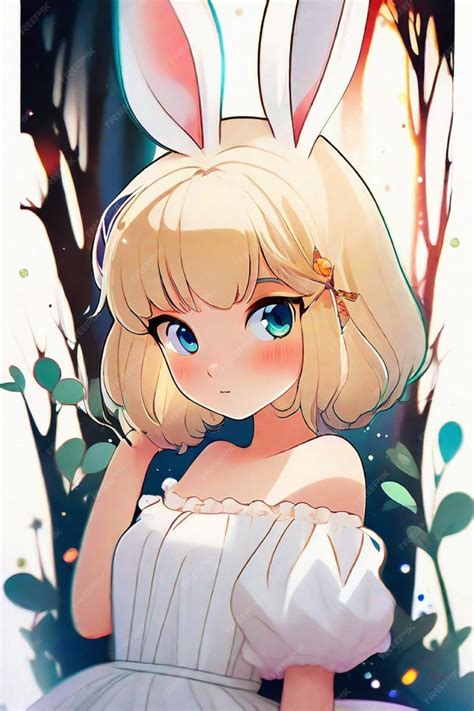 Premium AI Image | Forest's Halloween Adventure Blonde Anime Girl in ...