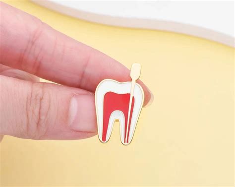 Dental Procedure ‘Root Canal’ Enamel Pin – Distinct Pins