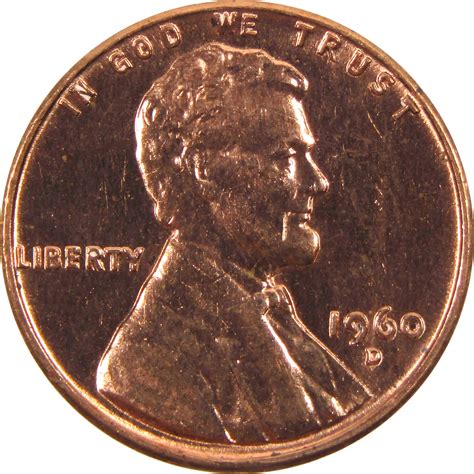1960 D Small Date Lincoln Memorial Cent BU Uncirculated Penny 1c Coin