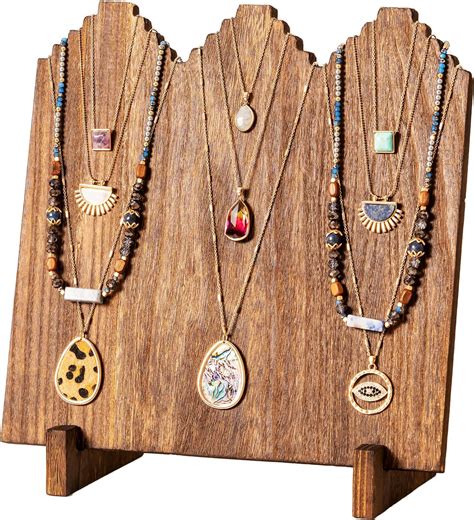 Amazon.com: Farmlyn Creek Wood Necklace Display Stand, Jewelry ...