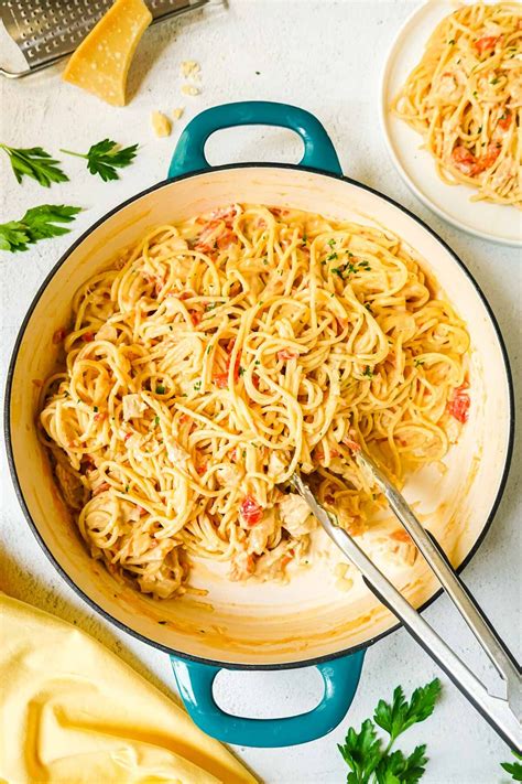 Creamy Chicken Spaghetti Rotel and Velveeta Cheese