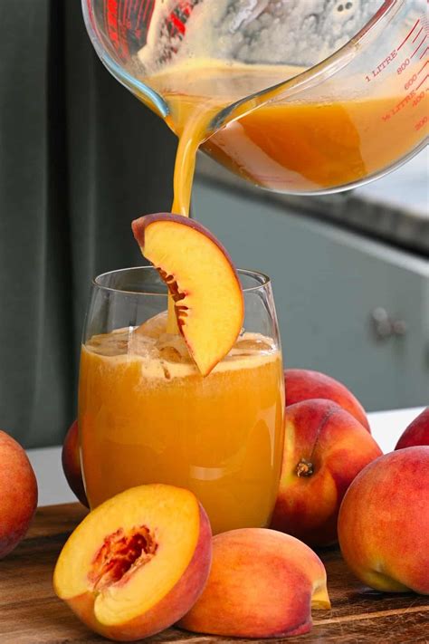 How to Make Peach Juice (Peach Nectar | 2 Methods) - Alphafoodie