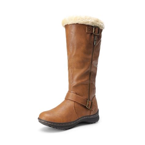 Winter Knee High Snow Boots Women Faux Fur Lined Waterproof Slip ...