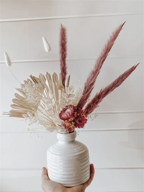 Dried Flower Arrangement in White Ceramic Vase in Newport Beach, CA ...