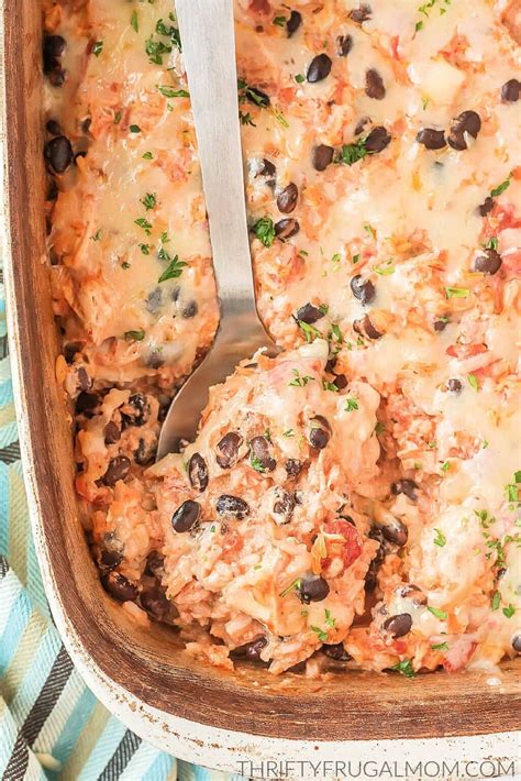Mexican Chicken and Rice Casserole Recipe- Thrifty Frugal Mom