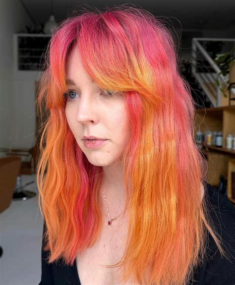 Pink Over Orange Hair Color at Clifford Bloss blog